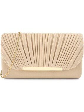 👜 Women's Nude Formal Wedding Party Cocktail Prom Crossbody Clutch Purses